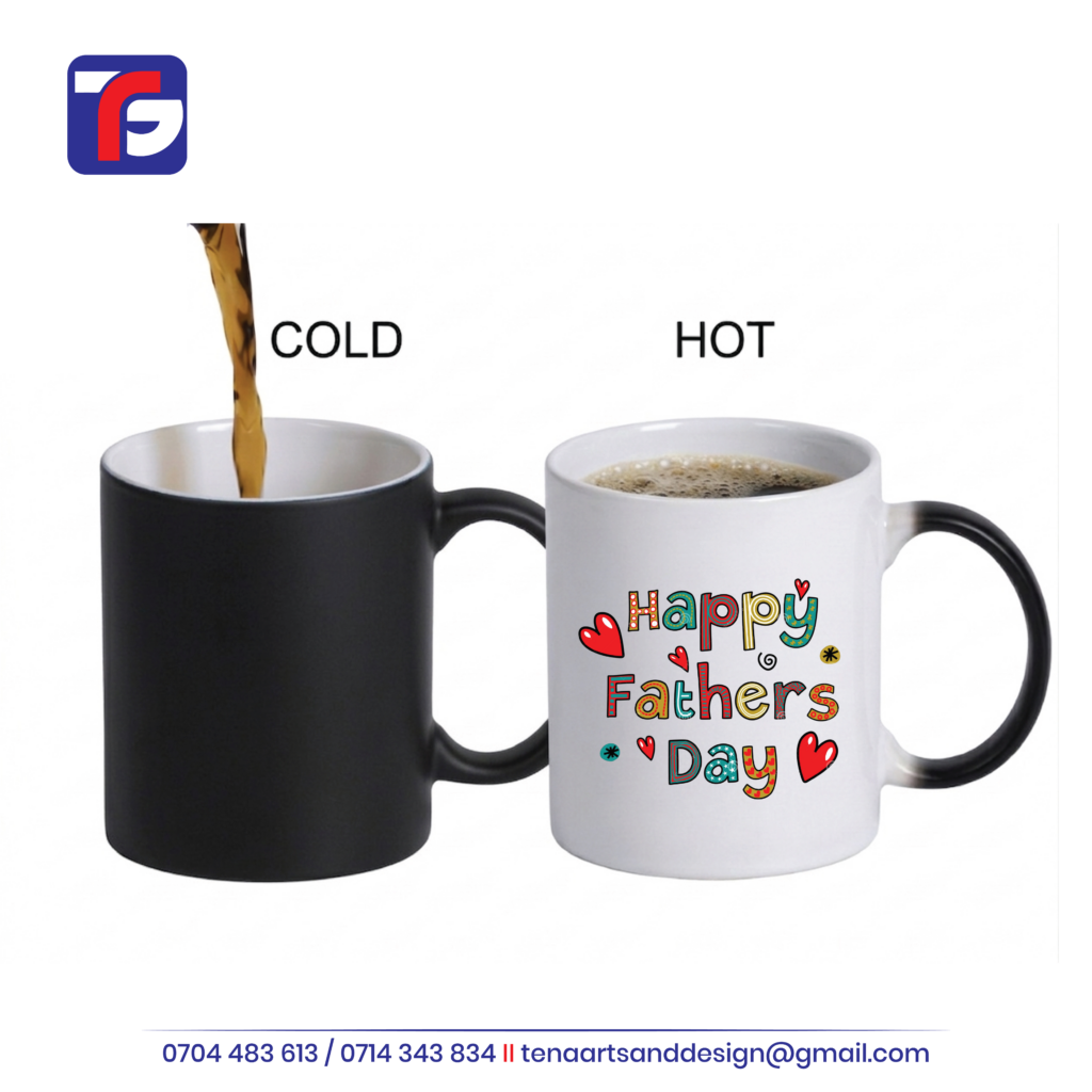 Branded magic mug Kenya – colour-changing mug with logo