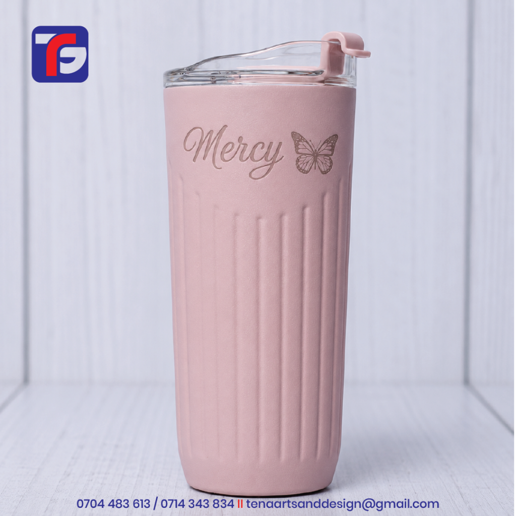 Custom engraved mug Kenya – personalised name engraved on insulated mug