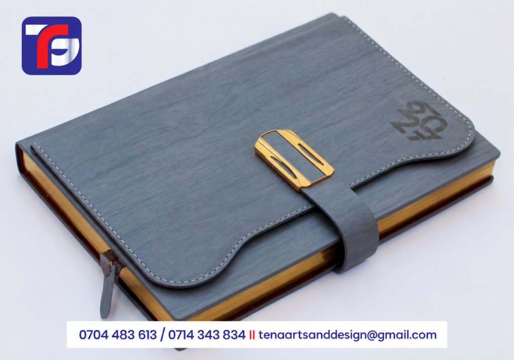 A5 T170 executive diary in maroon, red, grey, black, wooden, green, blue and orange, branded with your logo, Kenya