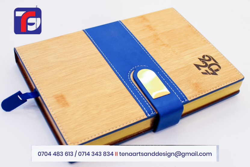A5 T180 executive diary in blue, black, green and red, branded with your logo, Kenya