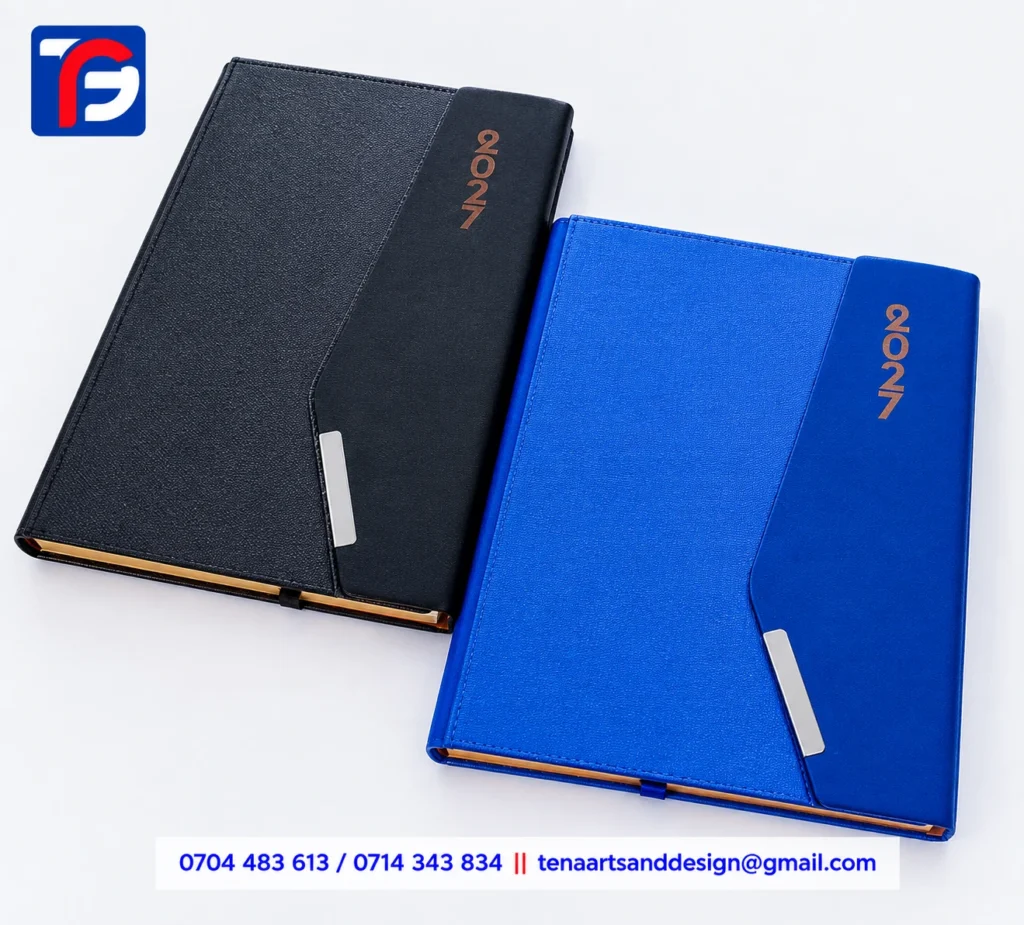 B5 T40 2027 executive diary Kenya with corporate branding